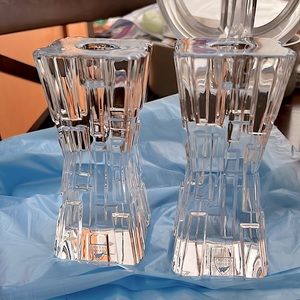 Crystal Candle holders - pair
